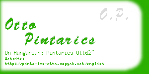 otto pintarics business card